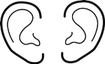 Розмальовка вухо